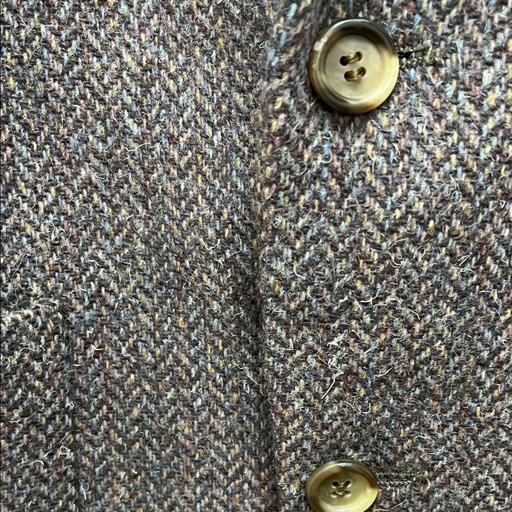 Vintage Dayton's Daniel Hechter Brown Wool Herringbone Blazer - Size Large - Picture 8 of 16